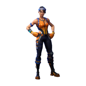 Fortnite Female Outfit Orange Skin Free PNG