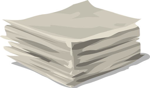 Stack of Blank Grey Paper Clipart