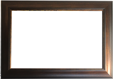 Empty Dark Wood Picture Frame Free PNG