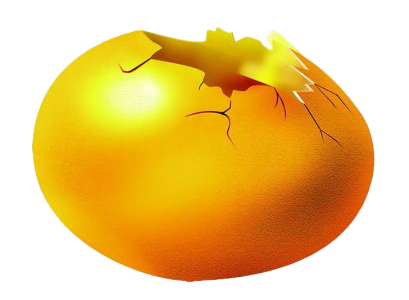 Cracked Golden Egg Easter Free PNG
