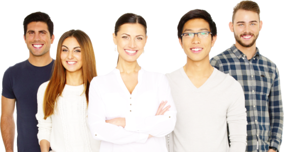 Diverse Group of Casual Business People Clipart