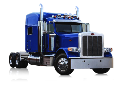 Blue Semi Truck Transparent Background
