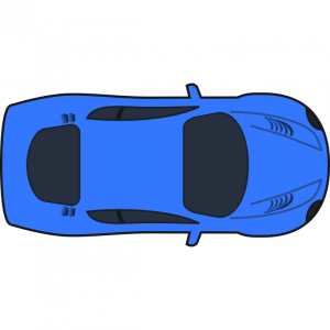 Blue Sports Car Top View Free PNG