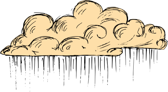 Sketch Rain Cloud Clipart