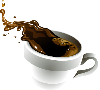 Coffee Cup Splash Illustration Free PNG