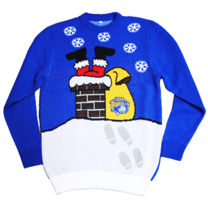 Leeds Rhinos Rugby Christmas Sweater PNG Image