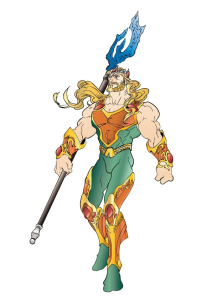 Aquaman Trident Pose Illustration PNG