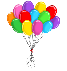 Bunch of Colorful Balloons PNG