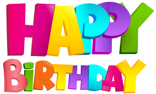 Happy Birthday 3D Text PNG