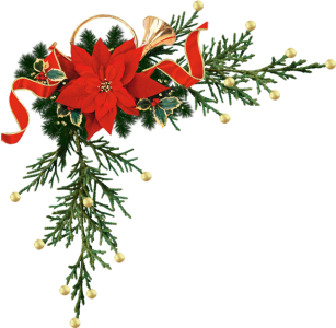Free Christmas Poinsettia Decor PNG