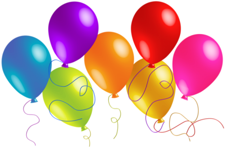 Colorful Bunch of Balloons PNG