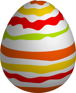 Free Striped Easter Egg PNG