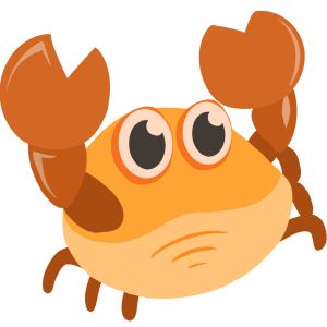 Free Cute Cartoon Crab PNG Image