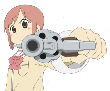 Anime Girl Pointing Gun Transparent Background