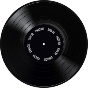 Black Vinyl Record Transparent Background