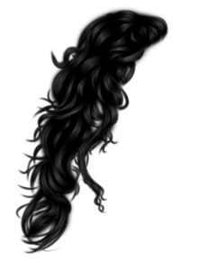 Long Wavy Black Hair Extension Transparent Background