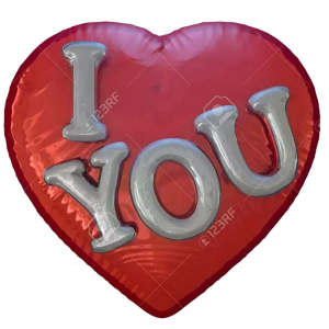 Red Balloon Heart I Love You Clipart