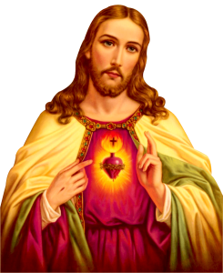 Jesus Christ Sacred Heart Painting Free PNG