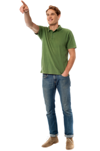 Man Pointing Fingers Free PNG Image