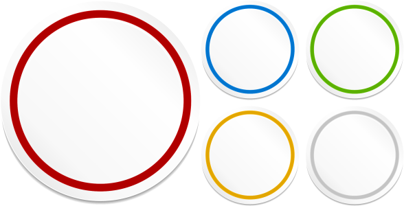 Color Circle Frames PNG Image