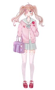 Pink Kawaii Anime Girl Free PNG
