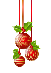Red Christmas Ornaments Hanging Free PNG