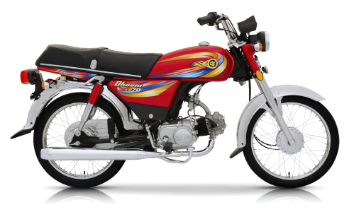 Red Sport Motorcycle Side View PNG Image