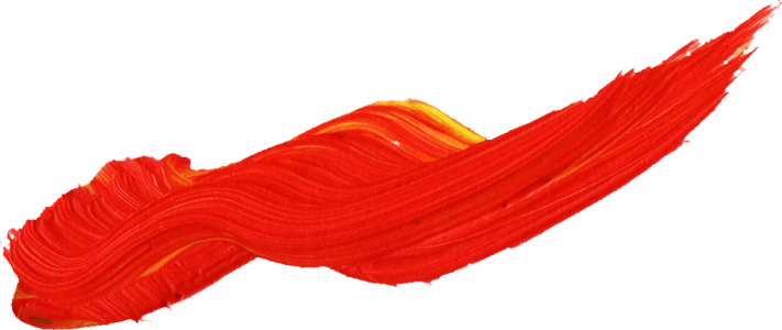 Red Paint Brush Stroke Free PNG