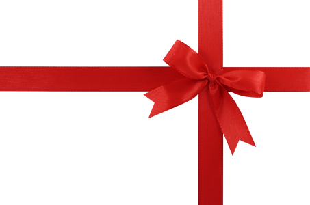 Red Gift Ribbon Bow Transparent Background
