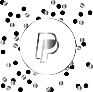 PayPal Silver Logo Confetti Clipart