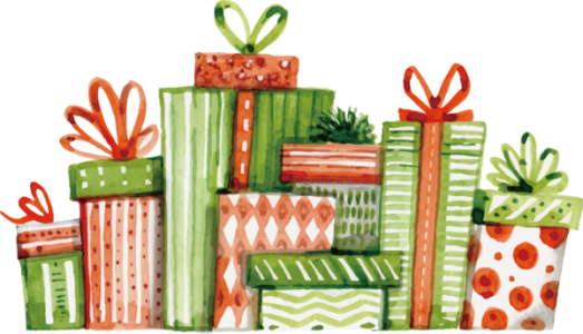 Stack of Gift Boxes Clipart