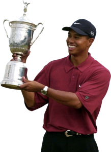 Tiger Woods Golf Trophy PNG Image