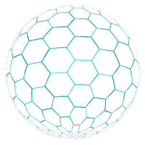 Hexagonal Wireframe Sphere Clipart