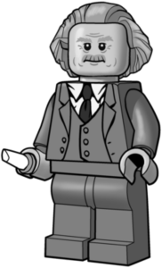 Lego Albert Einstein Black and White Free PNG