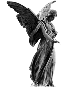 Stone Angel Statue Sculpture PNG Image