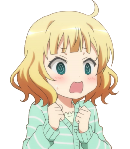 Panicking Blonde Anime Girl Clipart