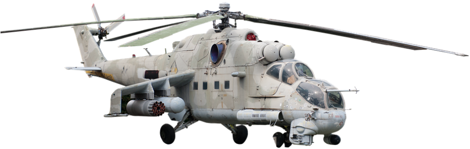 Mil Mi-24 Hind Military Helicopter Free PNG