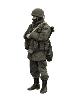 Soldier in Camouflage Uniform Clipart