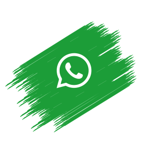 WhatsApp Logo on Green Brush Stroke Free PNG