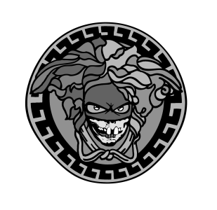 Medusa Head Circle Logo Free PNG