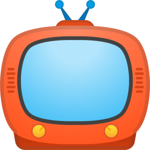 Retro Orange TV Vector PNG Image