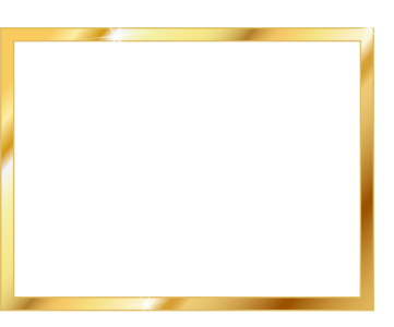 Gold Frame with Sparkles Free PNG