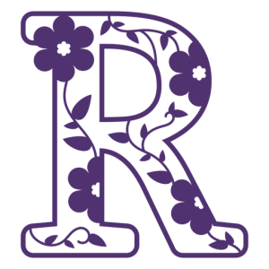 Floral Letter R Free Clipart