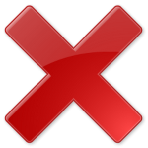 Red X Cross Mark Icon Free PNG