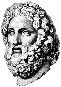 Vintage Greek Statue Zeus Head Free PNG