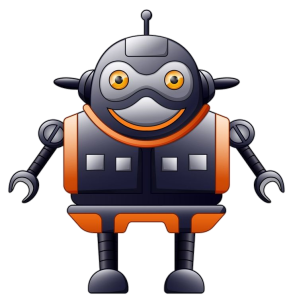 Cute Cartoon Robot Character PNG Image