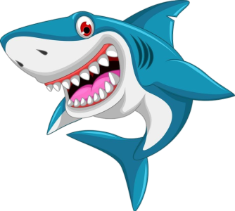 Smiling Cartoon Shark Clipart