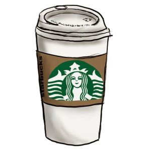 Starbucks Coffee Cup Sketch Clipart