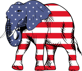 Republican Elephant American Flag Free PNG