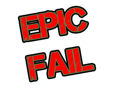 Epic Fail Red Text Graphic Free PNG